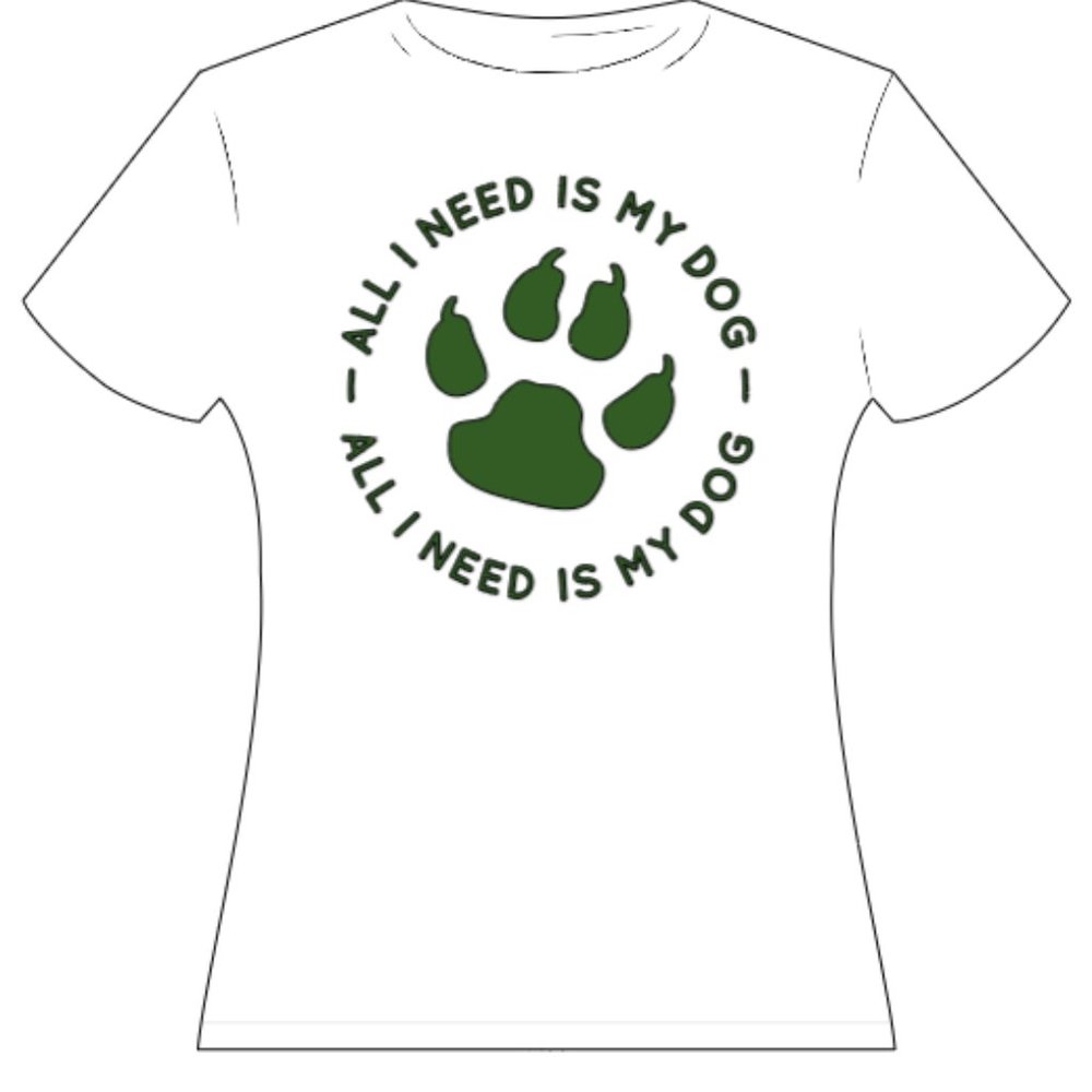 Custom-Made All I Need Is My Dog T-Shirt - Picture 4 of 11
